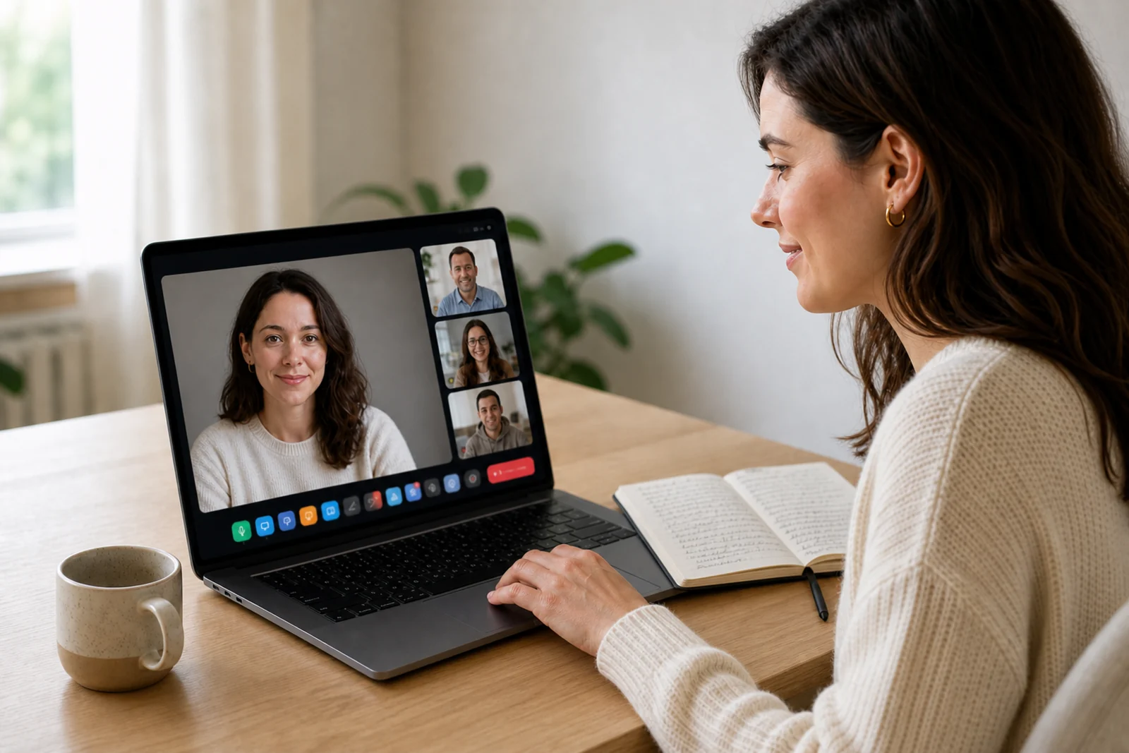 A host ready to start her first live stream